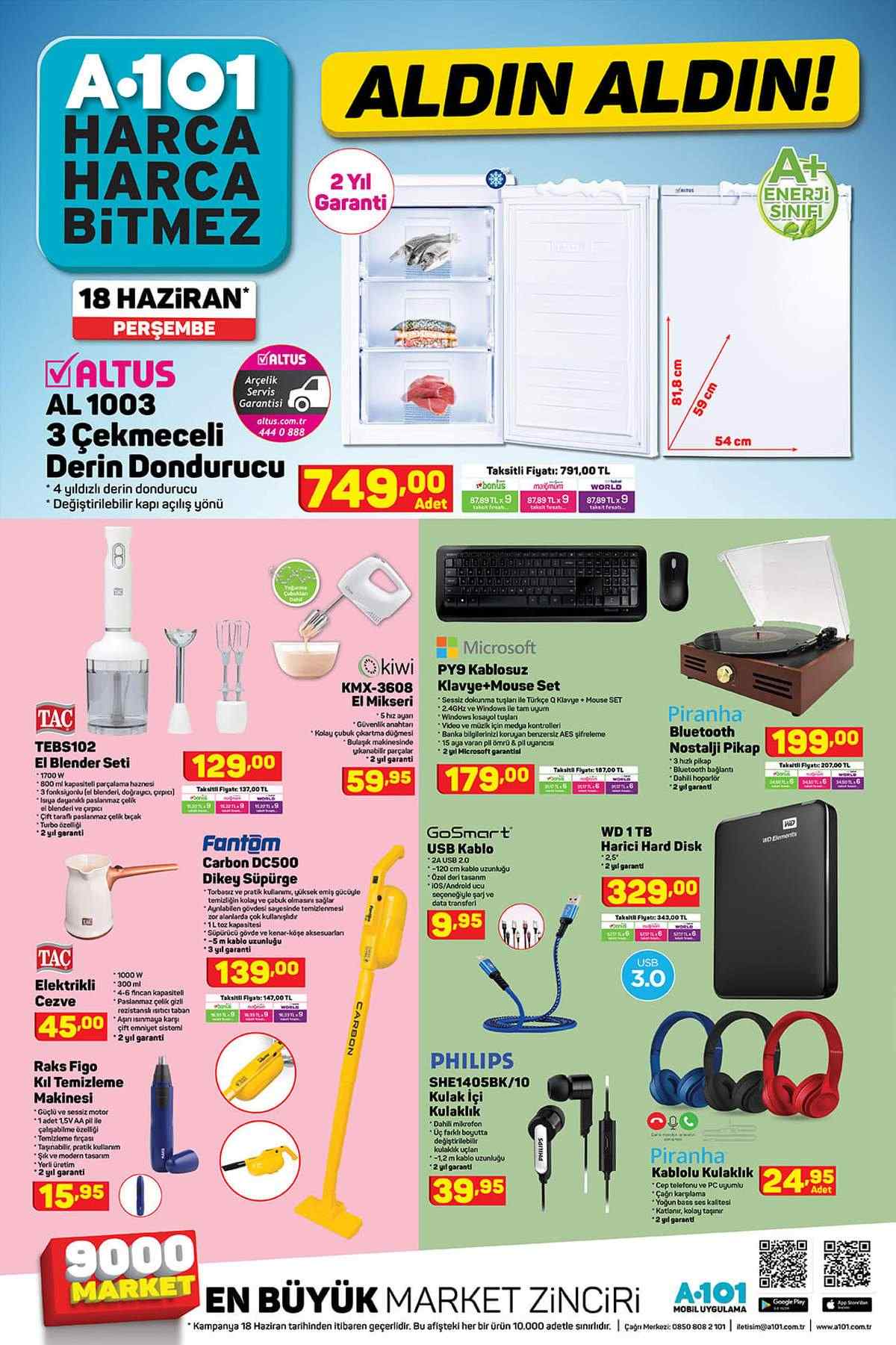 A101 Aktüel 18 Haziran